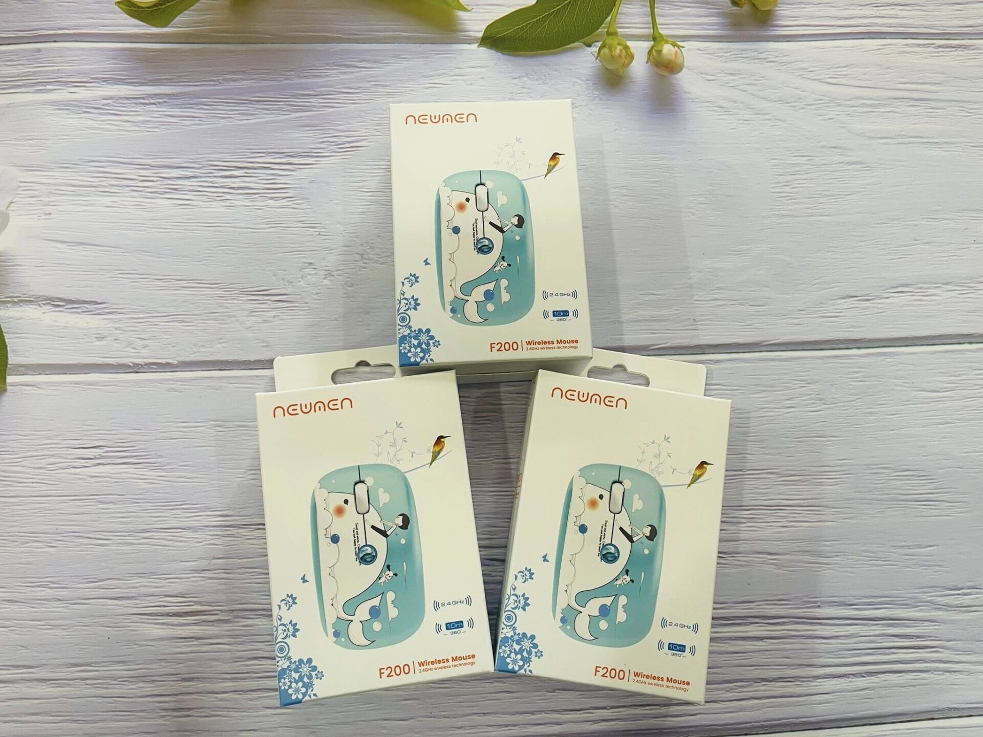Chuột máy tính không dây Newmen F200 Baby whale - Chim sơn ca